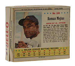 1963 Jell-O Original Unopened Box with #186 Roman Mejias