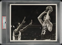 Circa 1980s Larry Bird Original Malcolm Emmons Photograph PSA/DNA Type I