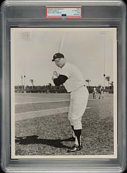 Circa 1963s Mickey Mantle Original New York Yankees Photograph PSA/DNA Type I - Image Used for 1963 Lenox Hill Hospital Postcard