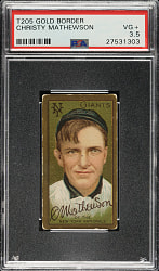 1911 T205 Gold Border Christy Mathewson PSA VG+ 3.5