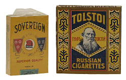 Circa 1910 Tolstoi and 1932 Sovereign Cigarettes Pack Pair