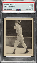 1939 R334 Play Ball #92 Ted Williams Rookie PSA GOOD+ 2.5