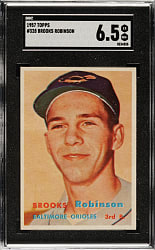 1957 Topps #328 Brooks Robinson Rookie SGC EX/NM+ 6.5
