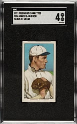 1909-1911 T206 White Border Walter Johnson Hands at Chest SGC VG/EX 4