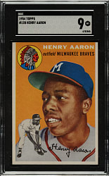 1954 Topps #128 Hank Aaron Rookie SGC MINT 9 - Highest Graded!