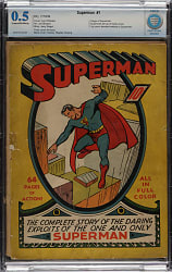 1939 D. C. Comics "Superman #1" CBCS 0.5