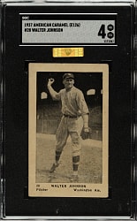 1927 E126 American Caramel "Series of 60" #28 Walter Johnson SGC VG/EX 4