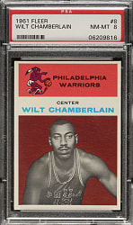 1961-1962 Fleer Basketball #8 Wilt Chamberlain Rookie PSA NM-MT 8