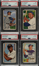 1952 Bowman PSA-Graded Partial Set (109/252) Including Campanella, Hodges, and Snider
