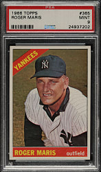 1966 Topps #365 Roger Maris PSA MINT 9