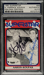 Signed 1982 Superstar #88 Hank Aaron and Sandy Koufax - PSA/DNA