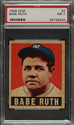 1948-1949 Leaf #3 Babe Ruth PSA NM 7
