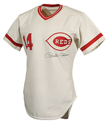 1984 Pete Rose Cincinnati Reds Signed Game-Used Home Jersey MEARS A9.5