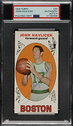 Signed 1969-1970 Topps Basketball #20 John Havlicek Rookie PSA/DNA MINT 9