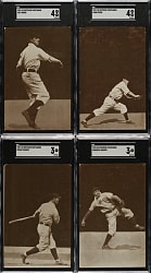 1907 A. C. Dietsche Chicago Cubs Postcard Complete SGC-Graded Set (15) Including Evers, Tinker, Chance, and Brown