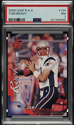 2000 Leaf Rookies & Stars #134 Tom Brady Rookie #558/1,000 PSA NM 7