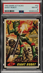 1962 Topps "Mars Attacks" #52 "Giant Robot" PSA NM-MT 8