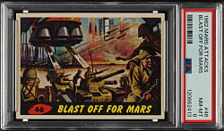 1962 Topps "Mars Attacks" #46 "Blast Off For Mars" PSA NM-MT 8