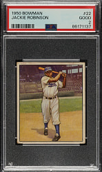 1950 Bowman #22 Jackie Robinson PSA GOOD 2