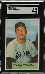 1954 Bowman #65 Mickey Mantle SGC VG/EX 4