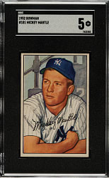 1952 Bowman #101 Mickey Mantle SGC EX 5