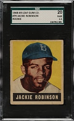 1948-1949 Leaf #79 Jackie Robinson Rookie SGC FAIR 20