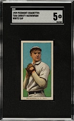 1909-1911 T206 White Border Christy Mathewson White Cap SGC EX 5
