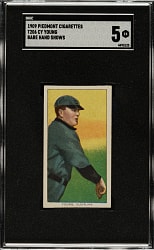1909-1911 T206 White Border Cy Young Bare Hand Shows SGC EX 5