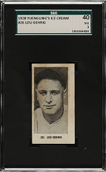 1928 F50 Yuengling's Ice Cream #26 Lou Gehrig SGC VG 40