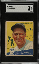 1934 R320 Goudey #37 Lou Gehrig SGC VG 3