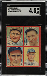 1935 R321 Goudey "4-in-1" Babe Ruth SGC VG/EX+ 4.5