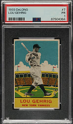 1933 R333 DeLong Gum #7 Lou Gehrig PSA POOR 1