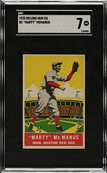 1933 R333 DeLong Gum #1 Marty McManus SGC NM 7