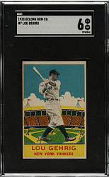 1933 R333 DeLong Gum #7 Lou Gehrig SGC EX/NM 6
