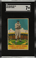 1933 R333 DeLong Gum #10 Lefty O'Doul SGC NM 7