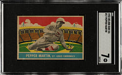 1933 R333 DeLong Gum #17 Pepper Martin SGC NM 7