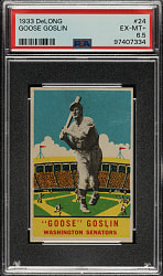 1933 R333 DeLong Gum #24 Goose Goslin PSA EX-MT+ 6.5