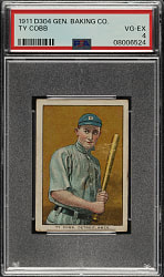 1911-1914 D304 General Baking Ty Cobb PSA VG-EX 4 - 1 of 1 - Highest Graded!
