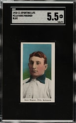 1910-1911 M116 Sporting Life Honus Wagner Blue Background SGC EX+ 5.5