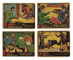 1936 R60 Gum, Inc. "G-Men & Heroes of the Law" Partial Set (129/168)