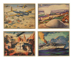 1939 R173 Gum Inc. "The World in Arms" Complete Set Pair (2 Sets, 96 Cards)