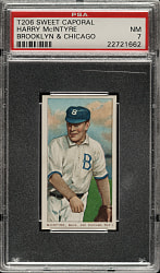 1909-1911 T206 White Border Harry McIntire Brooklyn & Chicago PSA NM 7