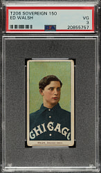 1909-1911 T206 White Border Ed Walsh PSA VG 3 - Sovereign 150 Back