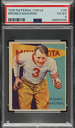 1935 R331 National Chicle Football #34 Bronko Nagurski Rookie PSA VG-EX 4