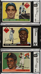 1955 Topps Complete Set (206) Including 15 PSA-, SGC-, and GAI-Graded Cards