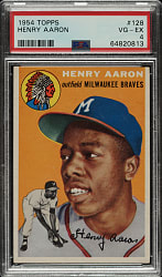 1954 Topps #128 Hank Aaron Rookie PSA VG-EX 4