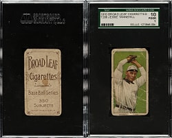 1909-1911 T206 White Border Jesse Tannehill SGC POOR 10 - Broad Leaf 350 Back