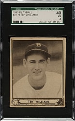 1940 R335 Play Ball #27 Ted Williams SGC VG 40
