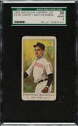 1909-1911 E91-B American Caramel Christy Mathewson SGC GOOD 30