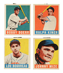 1948-1949 Leaf Collection (30) Including Bobby Doerr, Johnny Mize, and Ralph Kiner Rookie